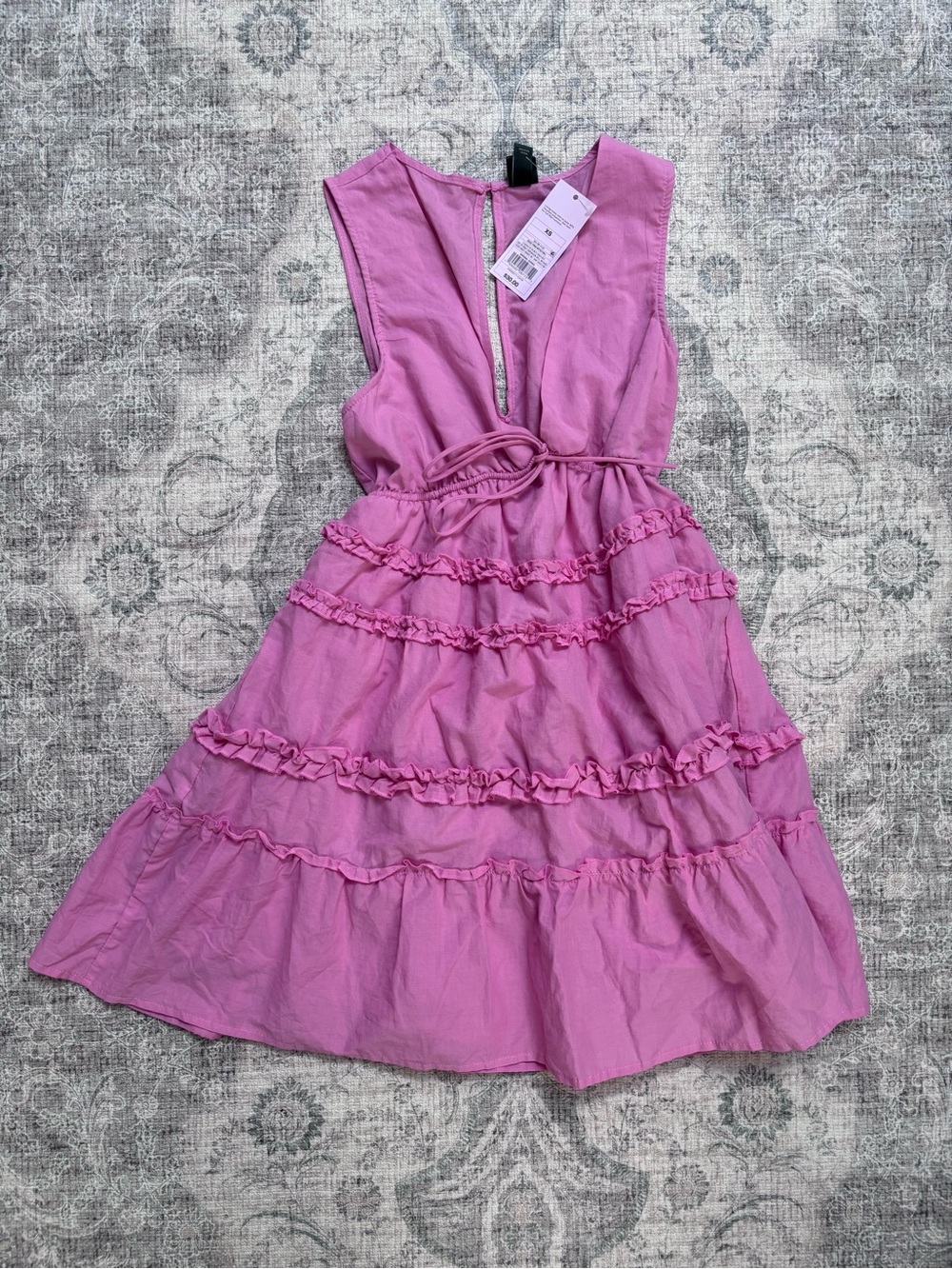Wild Fable Women's Pink Ruffle Tiered Dress, size XS NWT